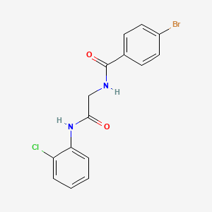 molecular formula C15H12BrClN2O2 B4396280 4-bromo-N-[2-(2-chloroanilino)-2-oxoethyl]benzamide 