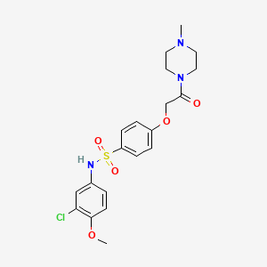 molecular formula C20H24ClN3O5S B4396291 N-(3-chloro-4-methoxyphenyl)-4-[2-(4-methyl-1-piperazinyl)-2-oxoethoxy]benzenesulfonamide 