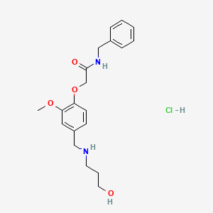 molecular formula C20H27ClN2O4 B4396317 N-benzyl-2-(4-{[(3-hydroxypropyl)amino]methyl}-2-methoxyphenoxy)acetamide hydrochloride 