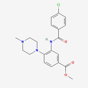 methyl 3-[(4-chlorobenzoyl)amino]-4-(4-methyl-1-piperazinyl)benzoate