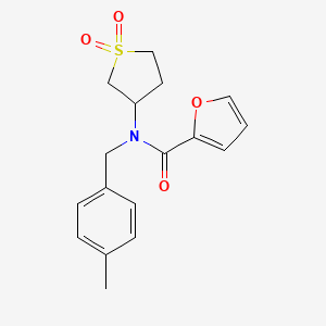 molecular formula C17H19NO4S B4396541 N-(1,1-dioxothiolan-3-yl)-N-[(4-methylphenyl)methyl]furan-2-carboxamide 