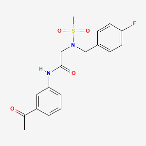 N-(3-ACETYLPHENYL)-2-{N-[(4-FLUOROPHENYL)METHYL]METHANESULFONAMIDO}ACETAMIDE