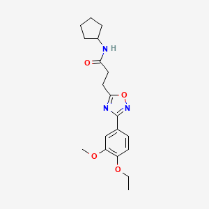 N-cyclopentyl-3-[3-(4-ethoxy-3-methoxyphenyl)-1,2,4-oxadiazol-5-yl]propanamide