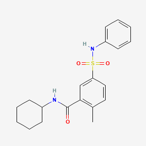 N-cyclohexyl-2-methyl-5-(phenylsulfamoyl)benzamide