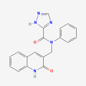 N-[(2-oxo-1H-quinolin-3-yl)methyl]-N-phenyl-1H-1,2,4-triazole-5-carboxamide