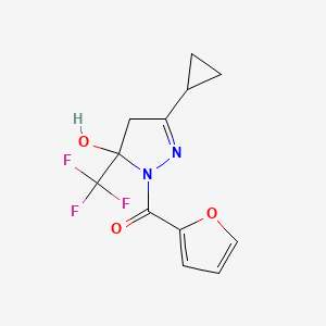 3-cyclopropyl-1-(2-furoyl)-5-(trifluoromethyl)-4,5-dihydro-1H-pyrazol-5-ol