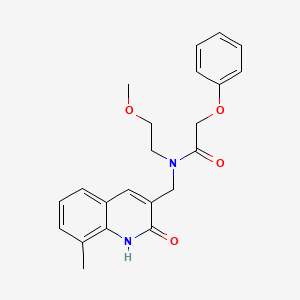 N-[(2-hydroxy-8-methyl-3-quinolinyl)methyl]-N-(2-methoxyethyl)-2-phenoxyacetamide