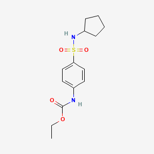 ethyl N-[4-(cyclopentylsulfamoyl)phenyl]carbamate