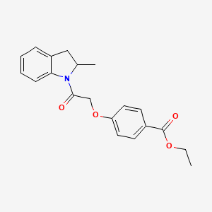 Ethyl 4-[2-(2-methyl-2,3-dihydroindol-1-yl)-2-oxoethoxy]benzoate