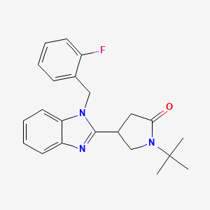 1-tert-butyl-4-[1-(2-fluorobenzyl)-1H-benzimidazol-2-yl]-2-pyrrolidinone