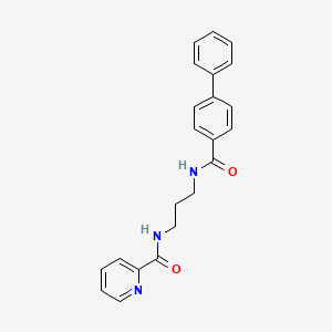 N-[3-[(4-phenylbenzoyl)amino]propyl]pyridine-2-carboxamide