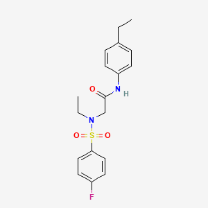 N~2~-ethyl-N-(4-ethylphenyl)-N~2~-[(4-fluorophenyl)sulfonyl]glycinamide