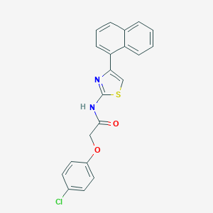 molecular formula C21H15ClN2O2S B439702 2-(4-chlorophenoxy)-N-(4-(naphthalen-1-yl)thiazol-2-yl)acetamide CAS No. 313703-90-1
