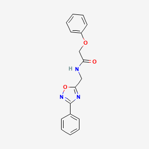 molecular formula C17H15N3O3 B4397233 2-phenoxy-N-[(3-phenyl-1,2,4-oxadiazol-5-yl)methyl]acetamide 