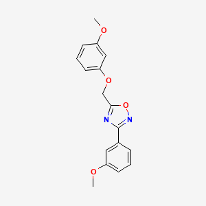 molecular formula C17H16N2O4 B4397236 5-[(3-methoxyphenoxy)methyl]-3-(3-methoxyphenyl)-1,2,4-oxadiazole 