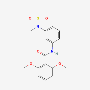 molecular formula C17H20N2O5S B4397252 2,6-dimethoxy-N-{3-[methyl(methylsulfonyl)amino]phenyl}benzamide 