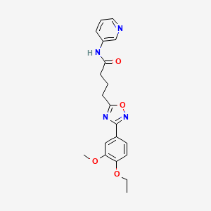 molecular formula C20H22N4O4 B4397274 4-[3-(4-ethoxy-3-methoxyphenyl)-1,2,4-oxadiazol-5-yl]-N-3-pyridinylbutanamide 