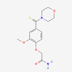 2-[2-Methoxy-4-(morpholine-4-carbothioyl)phenoxy]acetamide