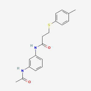 N-[3-(acetylamino)phenyl]-3-[(4-methylphenyl)thio]propanamide