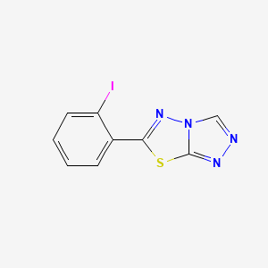 molecular formula C9H5IN4S B4397508 6-(2-iodophenyl)[1,2,4]triazolo[3,4-b][1,3,4]thiadiazole 