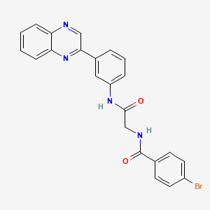 4-BROMO-N~1~-{2-OXO-2-[3-(2-QUINOXALINYL)ANILINO]ETHYL}BENZAMIDE