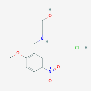 2-[(2-Methoxy-5-nitrophenyl)methylamino]-2-methylpropan-1-ol;hydrochloride