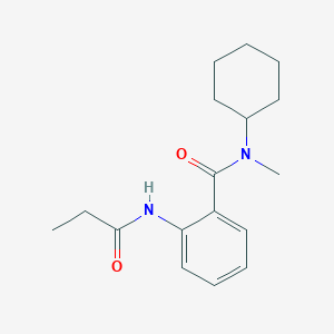 N-cyclohexyl-N-methyl-2-(propanoylamino)benzamide