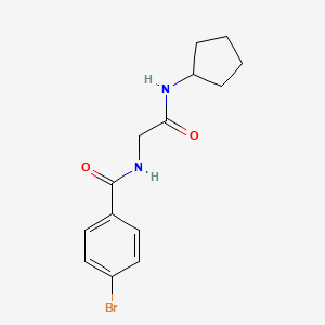 4-bromo-N-[2-(cyclopentylamino)-2-oxoethyl]benzamide