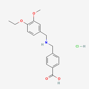 4-{[(4-ethoxy-3-methoxybenzyl)amino]methyl}benzoic acid hydrochloride