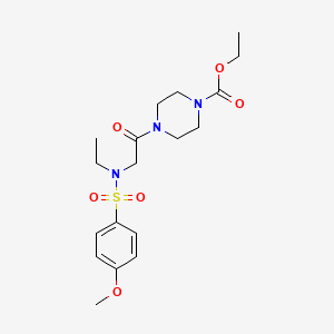 ethyl 4-{N-ethyl-N-[(4-methoxyphenyl)sulfonyl]glycyl}piperazine-1-carboxylate