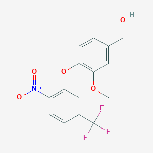 {3-methoxy-4-[2-nitro-5-(trifluoromethyl)phenoxy]phenyl}methanol