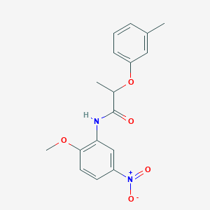 N-(2-methoxy-5-nitrophenyl)-2-(3-methylphenoxy)propanamide