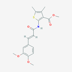 molecular formula C19H21NO5S B439761 methyl 2-{[(2E)-3-(3,4-dimethoxyphenyl)prop-2-enoyl]amino}-4,5-dimethylthiophene-3-carboxylate CAS No. 354994-70-0