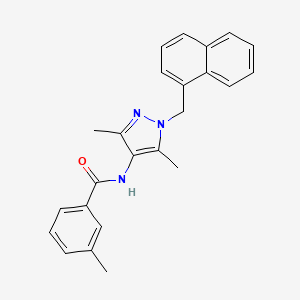 N~1~-[3,5-dimethyl-1-(1-naphthylmethyl)-1H-pyrazol-4-yl]-3-methylbenzamide