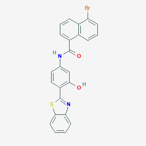 molecular formula C24H15BrN2O2S B439774 N-[4-(1,3-benzothiazol-2-yl)-3-hydroxyphenyl]-5-bromo-1-naphthamide 