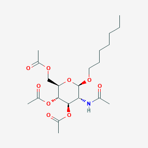 molecular formula C21H35NO9 B043979 Heptyl 2-acetamido-3,4,6-tri-O-acetyl-2-deoxy-beta-D-glucopyranoside CAS No. 115431-24-8