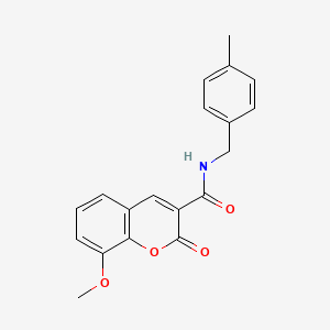 molecular formula C19H17NO4 B4397946 8-METHOXY-N~3~-(4-METHYLBENZYL)-2-OXO-2H-CHROMENE-3-CARBOXAMIDE 