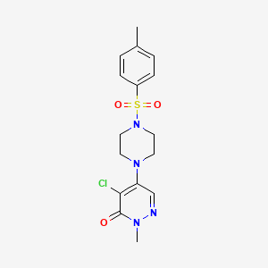 molecular formula C16H19ClN4O3S B4397952 4-chloro-2-methyl-5-{4-[(4-methylphenyl)sulfonyl]-1-piperazinyl}-3(2H)-pyridazinone 