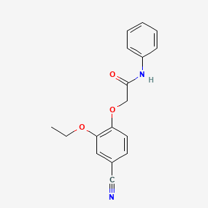 molecular formula C17H16N2O3 B4397984 2-(4-cyano-2-ethoxyphenoxy)-N-phenylacetamide 