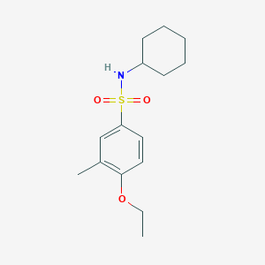 molecular formula C15H23NO3S B4398021 N-cyclohexyl-4-ethoxy-3-methylbenzenesulfonamide 