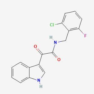 molecular formula C17H12ClFN2O2 B4398094 N-[(2-chloro-6-fluorophenyl)methyl]-2-(1H-indol-3-yl)-2-oxoacetamide 