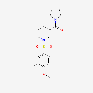 1-(4-ETHOXY-3-METHYLBENZENESULFONYL)-3-(PYRROLIDINE-1-CARBONYL)PIPERIDINE