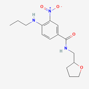 3-nitro-N-(oxolan-2-ylmethyl)-4-(propylamino)benzamide