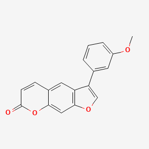 molecular formula C18H12O4 B4398150 3-(3-methoxyphenyl)-7H-furo[3,2-g]chromen-7-one 