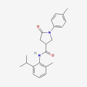 N-(2-isopropyl-6-methylphenyl)-1-(4-methylphenyl)-5-oxo-3-pyrrolidinecarboxamide