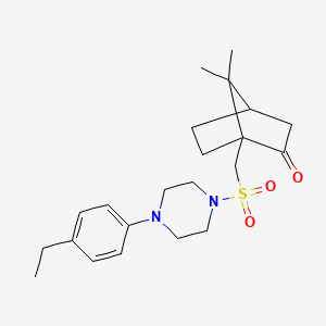 1-({[4-(4-Ethylphenyl)piperazin-1-yl]sulfonyl}methyl)-7,7-dimethylbicyclo[2.2.1]heptan-2-one