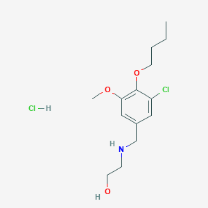 molecular formula C14H23Cl2NO3 B4398191 2-[(4-Butoxy-3-chloro-5-methoxyphenyl)methylamino]ethanol;hydrochloride 