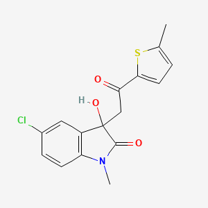 5-chloro-3-hydroxy-1-methyl-3-[2-(5-methyl-2-thienyl)-2-oxoethyl]-1,3-dihydro-2H-indol-2-one