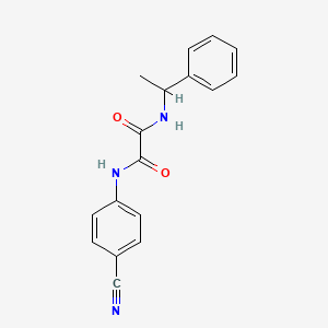 molecular formula C17H15N3O2 B4398210 N-(4-cyanophenyl)-N'-(1-phenylethyl)oxamide 