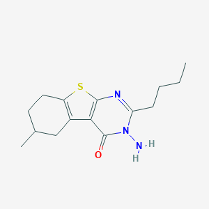molecular formula C15H21N3OS B439828 3-amino-2-butyl-6-methyl-5,6,7,8-tetrahydro[1]benzothieno[2,3-d]pyrimidin-4(3H)-one CAS No. 106807-55-0